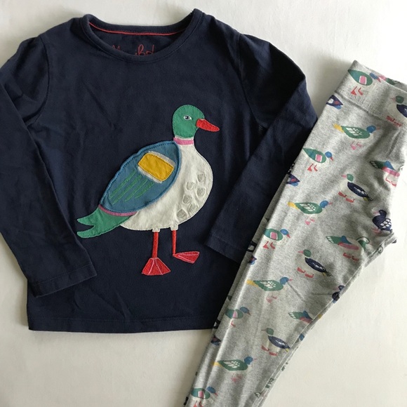 Mini Boden Other - Mini Boden Duck Shirt & Matching Leggings